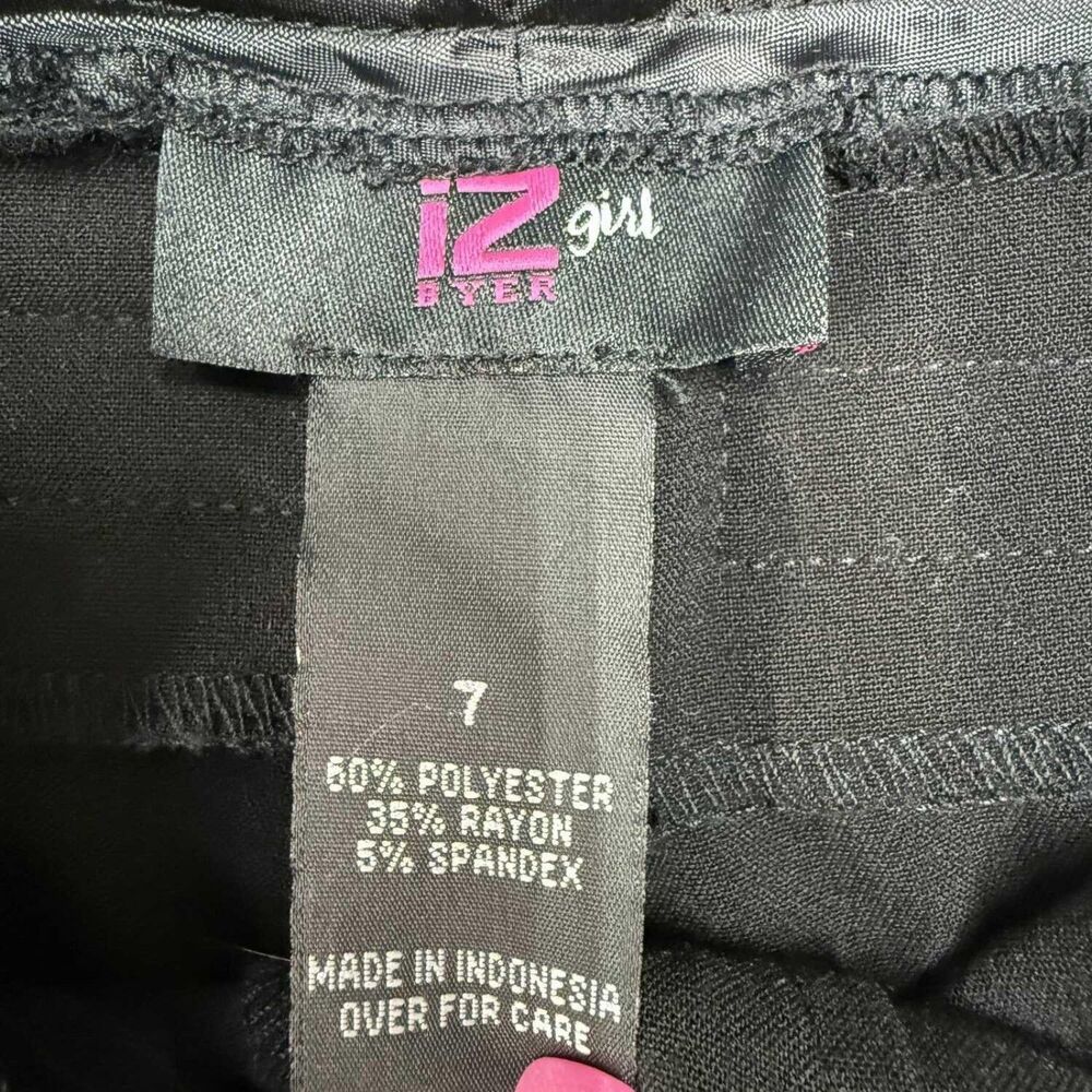 IZ Girl Byer Black Dress Pants Girls Size 7 - Picture 2 of 2